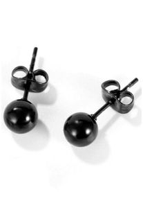 Paar Ohrstecker Firetti "Schmuck Geschenk Ohrschmuck Dot", schwarz, Ohrringe, Damen, 6mm, Edelstahl, Paar Ohrstecker