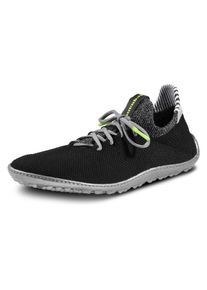 Barfu&szlig;schuh Leguano "Inspiro", Damen, Gr. 39, schwarz (schwarz, grau, neon), Textil, kontrastfarbene Details, Schuhe Barfu&szlig;schuh, Slip-On-Sneaker, Bequemschuh, Komfortschuh mit Kontrastbesatz