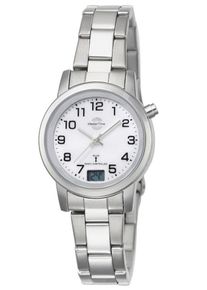 Funkuhr MASTER TIME "Basic", silber (silberfarben, wei&szlig;), Armbanduhren, Damen, Funkuhr, Armbanduhr, Quarzuhr, Damenuhr, Datum, Edelstahlarmband