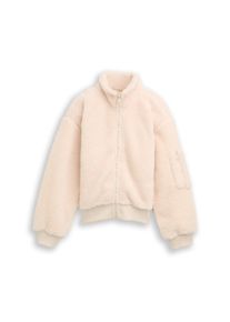 Sweatjacke Tom Tailor, M&auml;dchen, Gr. 176, cloudy beige, Sweatware, Obermaterial: 100% Polyester, Strukturmuster, unifarben, bauchfrei, ohne Ausschnitt, Rippb&uuml;ndchen, Sweatjacken Sweatjacke, mit Tasche