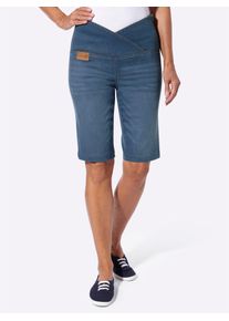 Jeansbermudas Casual Looks, Damen, Gr. 46, Normalgr&ouml;&szlig;en, blau, bleached, 81% Baumwolle, 17% Polyester, 2% Elasthan, unifarben, kurz, Jeans Jeansbermudas
