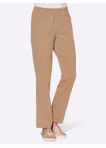 Schlupfhose Classic Basics, Damen, Gr. 46, Normalgr&ouml;&szlig;en, beige, 100% Baumwolle, unifarben, lang, Hosen Schlupfhose