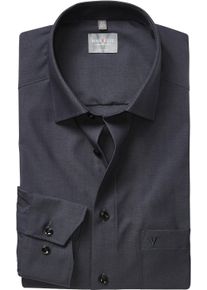 Langarmhemd MARVELIS, Herren, Gr. 45, N-Gr, schwarz, Web, Obermaterial: 100% Baumwolle, unifarben, comfort fit, 2-Knopf-Manschette, Hemden Langarmhemd, Businesshemd, comfort fit, New-Kentkragen