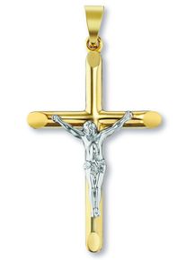 Kettenanh&auml;nger ONE ELEMENT "Kreuz Anh&auml;nger aus 333 Gelbgold", gold, Schmuckanh&auml;nger, Damen, Gelbgold 333, Kettenanh&auml;nger