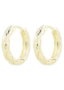 Adelia&acute;s Paar Creolen ADELIA&acute;S "Damen Ohrringe &iquest; Klappcreole aus 925 Silber", gold, Ohrringe, Damen, Silber 925 (Sterlingsilber), Paar Creolen