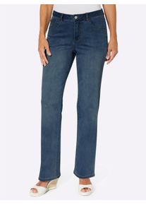 5-Pocket-Jeans Inspirationen, Damen, Gr. 46, Normalgr&ouml;&szlig;en, blau (blau, stone, washed), 56% Baumwolle, 19% Polyester, 14% Lyocell, 10% Viskose, 1% Elasthan, unifarben, lang, Jeans 5-Pocket-Jeans