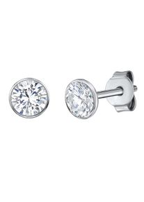 Paar Ohrstecker Firetti "Schmuck Geschenk Silber 925 Ohrschmuck", silber (silberfarben, kristallwei&szlig;, kristallwei&szlig;), Ohrringe, Damen, 5mm, Silber 925 (Sterlingsilber), Paar Ohrstecker, mit Zirkonia (synth.)