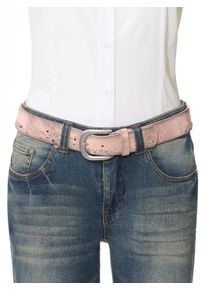 Lederg&uuml;rtel Heine, Damen, Gr. 95, silber (ros&eacute;, silberfarben), G&uuml;rtel Lederg&uuml;rtel