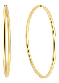 Paar Creolen Firetti "Schmuck Geschenk Silber 925 Basic 2 mm breit" Gr. 60, gold (gelbgoldfarben), Ohrringe, Damen, 60, Silber 925 (Sterlingsilber), Paar Creolen