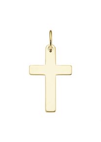 Kreuzanh&auml;nger Luigi Merano "Anh&auml;nger Kreuz, Gold 375", gold, Schmuckanh&auml;nger, Damen, Gelbgold 375, Kreuzanh&auml;nger