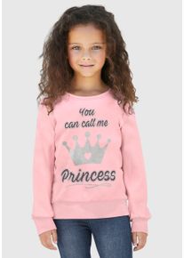 Langarmshirt Kidsworld "YOU CAN CALL ME PRINCESS", M&auml;dchen, Gr. 104/110, rosa, Interlock, Obermaterial: 100% Baumwolle, bedruckt, Basic h&uuml;ftlang, Rundhals, B&uuml;ndchen, Shirts Langarmshirt, Langarm, Basic-Passform, bedruckt, Rundhalsausschnitt