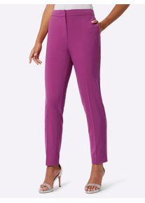 CR&Eacute;ATION L Webhose CREATION L, Damen, Gr. 46, Normalgr&ouml;&szlig;en, pink (magenta), 63% Polyester, 34% Viskose, 3% Elasthan, unifarben, lang, Hosen Webhose