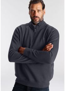 MAN'S WORLD Sweatshirt MAN'S WORLD, Herren, Gr. 3XL (64/66), blau (dunkelblau), Obermaterial: 60% Baumwolle, 40% Polyester, unifarben, Basic, normal, Rippb&uuml;ndchen, Sweatshirts Sweatshirt, lange &Auml;rmel, mit sportlichem Print