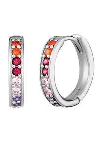 Paar Creolen Engelsrufer "Keep it so simple" Gr. 21, bunt (silberfarben, orange, rot, rosa, lila, kristallwei&szlig;, orange, rot, rosa, lila, kristallwei&szlig;), Ohrringe, Damen, 21, Silber 925 (Sterlingsilber), Paar Creolen, mit Zirkonia (synth.)