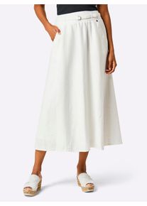 Bahnenrock CREATION L PREMIUM, Damen, Gr. 21, beige (ecru), 100% Leinen, unifarben, wadenlang, R&ouml;cke Bahnenrock