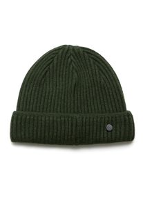 Strickm&uuml;tze Pearlwood "MIKA", Herren, forest, Rippstrick, Materialmix, unifarben, M&uuml;tzen Strickm&uuml;tze, Rippstrick, sportive Passform, Temperaturregulierend, Wollanteil