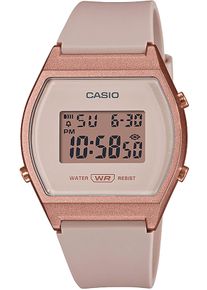 Chronograph, rosa (creme), CASIO TIMELESS COLLECTION, Armbanduhren, Damen, Chronograph, Quarzuhr, Armbanduhr, Damenuhr, Digitaluhr,Resinarmband, Stoppfunktion