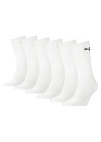 Socken Puma "Puma UNISEX CREW SOCK 6P ECOM", Herren, Gr. 39-42, wei&szlig;, Baumwollmischung, Socken Socken, Cat-Logo, Frottee-Sohle, Ripp-B&uuml;ndchen, Topseller