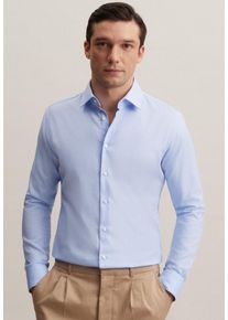 Businesshemd Seidensticker "Schwarze Rose", Damen, Gr. M (40), normale &Auml;rmell&auml;ngen, blau (hellblau), 100% Baumwolle, unifarben, skinny fit, 2-Knopf-Manschette, Hemden Businesshemd, X-Slim 1/1 Kentkragen Uni