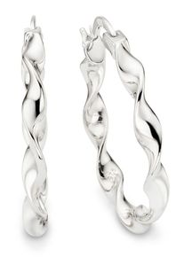 Paar Creolen Bruno Banani "Schmuck Geschenk Silber 925 Ohrschmuck Ohrringe", silber (silberfarben), Ohrringe, Damen, 26,8mm, Silber 925 (Sterlingsilber), Paar Creolen