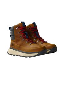 Winterstiefel The North Face "M BERGEN LEATHER WP", Herren, Gr. 42,5, rot (timber tan, tnf rot), Leder, Schuhe Winterstiefel, Winterschuhe, Winterboots, Snowboots, wasserdicht