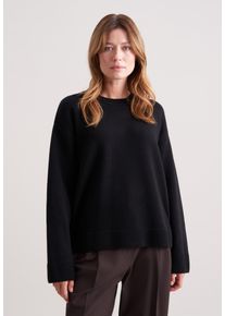 Strickpullover Seidensticker, Damen, Gr. L, schwarz, 80% Wolle, 15% Polyamid, 5% Kaschmir, relaxed fit, Rundhals, Pullover Strickpullover, Sweater