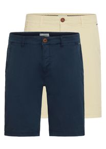 Shorts Blend "BHMASON-shorts - 2pack", Herren, Gr. S, N-Gr, marineblau, bleached sand, Web, Obermaterial: 97% Baumwolle, 3% Elasthan, Hosen Shorts