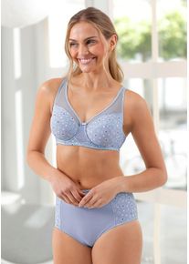w&auml;schepur B&uuml;gel-BH W&Auml;SCHEPUR, Damen, Gr. 105, Cup D, hellblau, wei&szlig;, 82% Polyamid, 18% Elasthan, BHs B&uuml;gel-BH
