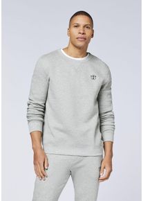 Sweatshirt Chiemsee, Herren, Gr. XL (56/58), grau (neutral gray melange), 80% Baumwolle, 20% Viskose, Rundhals, Sweatshirts Sweatshirt