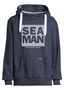 Kapuzenpullover SALZHAUT "Hoodie HEFF - SEAMAN", Herren, Gr. XL, blau (navy), Obermaterial: 55% Baumwolle CO. 45% Polyester PES., Pullover Kapuzenpullover