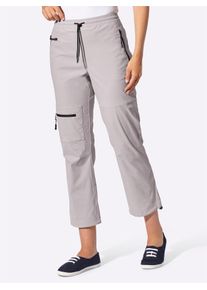 Funktionshose Casual Looks, Damen, Gr. 46, Normalgr&ouml;&szlig;en, steingrau, 95% Polyamid, 5% Elasthan, unifarben, Hosen Funktionshose