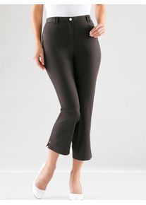 7/8-Hose COSMA, Damen, Gr. 46, Normalgr&ouml;&szlig;en, braun (mokka), 97% Baumwolle, 3% Elasthan, unifarben, 7/8-L&auml;nge, Hosen 7/8-Hose