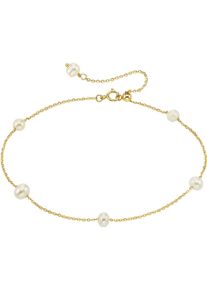 Armband "Schmuck Geschenk Armband mit Perlen", gold (gelbgoldfarben, wei&szlig;), ANISTON JEWELRY & WATCHES, Armb&auml;nder, Damen, 24cm, Perlen Silber 925 (Sterlingsilber), Perlen, Silber 925 (Sterlingsilber), Armband, mit Perle (synth.)