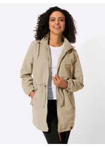Parka Casual Looks, Damen, Gr. 52, beige, 100% Polyester, unifarben, Jacken Parka