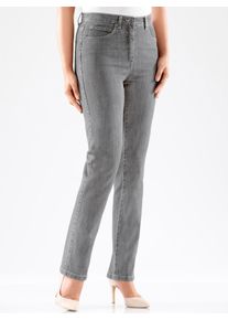5-Pocket-Jeans Casual Looks, Damen, Gr. 23, Kurzgr&ouml;&szlig;en, grau (grau, denim), 78% Baumwolle, 20% Polyester, 2% Elasthan, unifarben, lang, Jeans 5-Pocket-Jeans