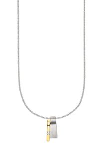 Kette mit Anh&auml;nger Bruno Banani "Schmuck Geschenk Silber 925 Halsschmuck Halskette Ankerkette", gold (silberfarben, gelbgoldfarben, wei&szlig;), Halsketten, Damen, Silber 925 (Sterlingsilber), L: 45, Kette mit Anh&auml;nger, mit Zirkonia (synth.)