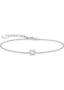 Armband Thomas Sabo "mit gro&szlig;em Zirkonia, A2156-051-14-L19V, -9-L19V, -414-14-L19V" Gr. 19, bunt (silberfarben, wei&szlig;, wei&szlig;), Armb&auml;nder, Damen, 19, Silber 925 (recycelt), Armband, mit Zirkonia (synth.)