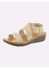Sandalette Casual Looks, Damen, Gr. 40, vanille, Textil, Schuhe Sandalette