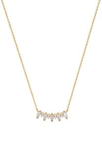 Kette mit Anh&auml;nger NOELANI "2036996, 2037000", gold (gelbgoldfarben, wei&szlig;), Halsketten, Damen, Silber 925 (Sterlingsilber), L: 45, Kette mit Anh&auml;nger, mit Zirkonia (synth.)