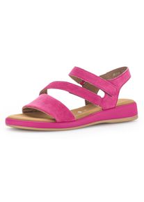 Sandalette Gabor "RHODOS", Damen, Gr. 36, pink, Ziegenveloursleder, unifarben, Schuhe Sandalette, Sommerschuh, Sandale, Keilabsatz, aus der TV-Werbung, Weite G