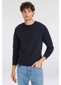 Sweatshirt Replay, Herren, Gr. S, blau (night blau), Sweatware, Obermaterial: 80% Baumwolle, 20% Polyester, unifarben, regular fit normal, Rundhals, Rippb&uuml;ndchen, Sweatshirts Sweatshirt, mit V-Einsatz am Halsausschnitt