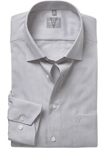 Langarmhemd MARVELIS, Herren, Gr. 45, N-Gr, mittelgrau, Web, Obermaterial: 100% Baumwolle, unifarben, comfort fit, 2-Knopf-Manschette, Hemden Langarmhemd, Businesshemd, comfort fit, New-Kentkragen
