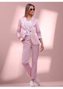 Hosenanzug Heine, Damen, Gr. 46, Normalgr&ouml;&szlig;en, ros&eacute;, 97% Baumwolle, 3% Elasthan, Anz&uuml;ge Hosenanzug