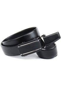 Lederg&uuml;rtel Anthoni Crown, Herren, Gr. 100, schwarz, Leder, leicht gl&auml;nzend, unifarben, festlich, G&uuml;rtel Lederg&uuml;rtel