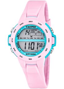 Chronograph Calypso Watches "Junior Collection", rosa, Armbanduhren, Damen, Chronograph, Kinderuhr,Damenuhr,Quarzuhr,Armbanduhr,Digitaluhr, bis 10 bar wasserd.
