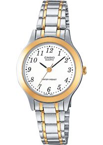 Quarzuhr, silber (edelstahlfarben, goldfarben), CASIO TIMELESS COLLECTION, Armbanduhren, Damen, Quarzuhr, Armbanduhr, Damenuhr, analog, Edelstahlarmband