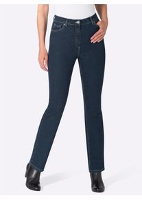 5-Pocket-Jeans Classic Basics, Damen, Gr. 46, Normalgr&ouml;&szlig;en, blau (blau, stone, washed), 81% Baumwolle, 17% Polyester, 2% Elasthan, unifarben, lang, Jeans 5-Pocket-Jeans