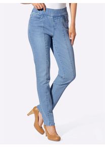 Bequeme Jeans Casual Looks, Damen, Gr. 46, Normalgr&ouml;&szlig;en, blau, bleached, 98% Baumwolle, 2% Elasthan, unifarben, lang, Jeans Bequeme Jeans