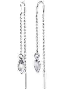 Paar Ohrh&auml;nger Bruno Banani "Schmuck Geschenk Silber 925 Ohrschmuck Ohrring Durchzieher Kette", silber (silberfarben, kristallwei&szlig;, kristallwei&szlig;), Ohrringe, Damen, Silber 925 (Sterlingsilber), Paar Ohrh&auml;nger, mit Zirkonia (synth.)