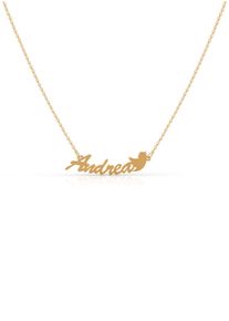 Namenskette Firetti "Schmuck Geschenk Silber 925 Halskette mit deinem Namen", gold (gelbgoldfarben), Halsketten, Damen, Silber 925 (Sterlingsilber), L: 45, Namenskette